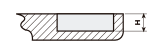 the minimum required drilling depth for a hinge cup